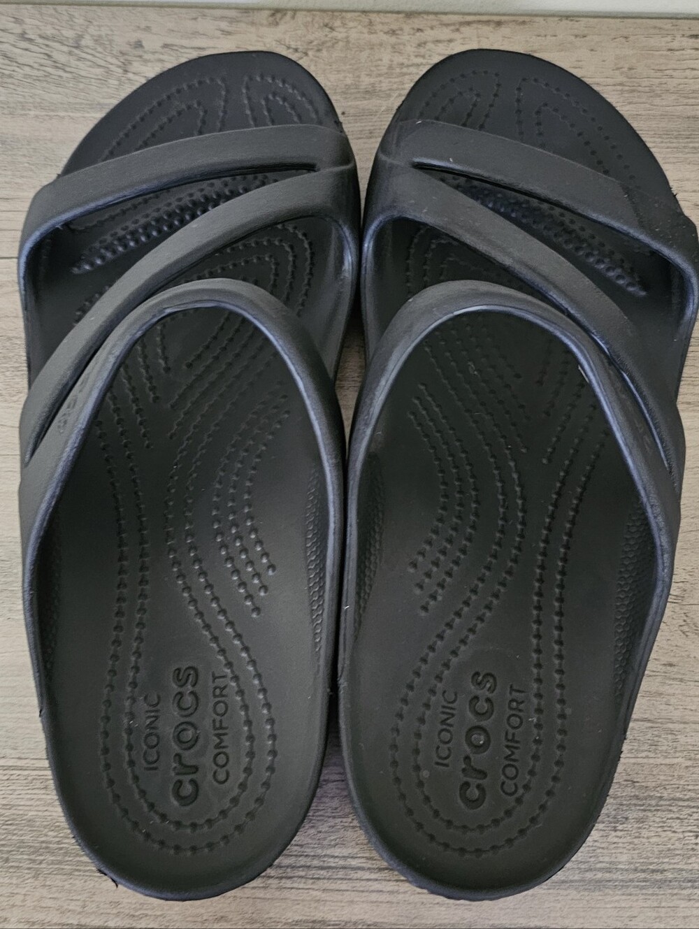 CROCS Women’s Kadee II Sandal Double-Strap Slide Black Size 9 - Picture 5 of 8